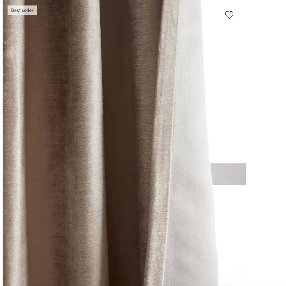 Silver - 48 x 96 - Luster Velvet Room Darkening Curtain - Single Panel